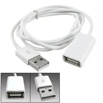 

1M White PVC Metal USB 2.0 Male to Female Extension Adapter Cable Cord 1m 3Ft Data Cables