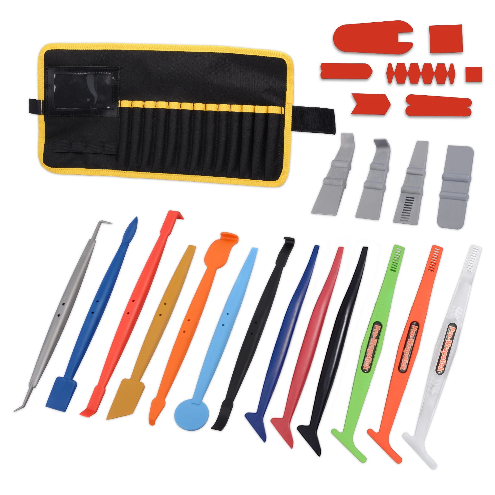 

EHDIS Vinyl Car Film Wrap Sticker Scraper Magnet Squeegee Tools Kit with Felt and Stock Bag Window Tint Tool Auto Accessories