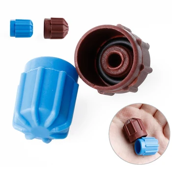 

1 Pair Air conditioning valve core set Dust Cover High/Low Voltage AC Refrigerant Valve Kit