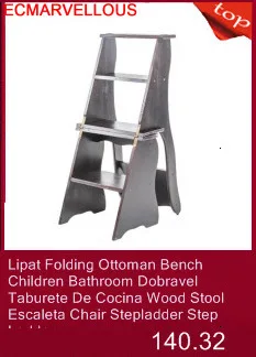 Детский табурет для ванной комнаты Sgabelli Cucina Scaletta Legno Merdiven Stepladder Chair Escabeau