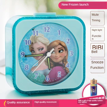 

Disney alarm clock creative simple and cute student bedside bedroom small alarm clock mute children's luminous cartoon clock