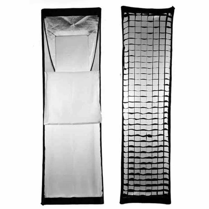 BEESCLOVER Godox 22x90 см прямоугольник Bowens крепление полосы софтбокс+ сетка для студийной стробоскопической вспышки софтбокс Сетка кольцо адаптер r60