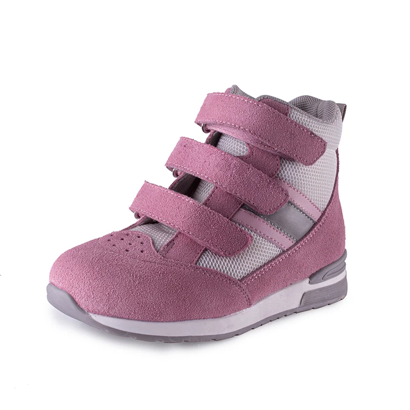 Pink Princepard/детская ортопедическая обувь с регулируемым ремешком; корректирующая повседневная обувь с поддержкой лодыжки для детей; обувь для мальчиков и девочек - Цвет: Pink