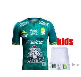 Комплект детской одежды клуб Leon Футбольная форма клуба Лига МХ LEON Home Away Футбол Camisetas de Futebol Leon Джерси - Цвет: kids