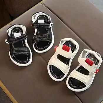 

2020 Summer Boy Sandals Fashion Casual Children's Sports Sandals Kids Beach Shoes Breathable Non-slip Girls Pu Sandals D62