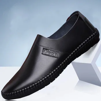 

2020 Newset Men Casual Shoes Fashion Men Shoes Genuine Leather Men Loafers Moccasins Slip on Men's Flats Male Driving Shoes