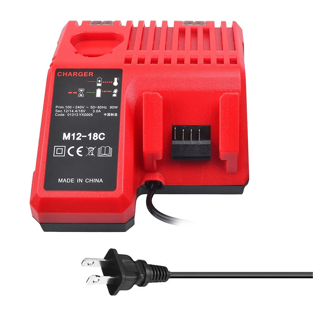 M12-18C Li-Ion Батарея Зарядное устройство для Милуоки 12 V 14,4 V 18V C1418C 48-11-1815/1828/1840 M18 M14 M12 литий Батарея