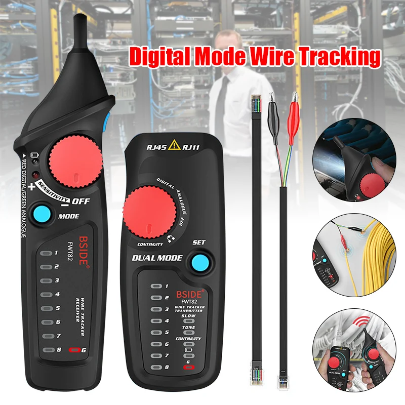 Сетевой кабель трекеры провода Тонер RJ45 RJ11 Ethernet LAN Tracer анализатор детектор линии Finder FWT82 двойной режим TP899 - Цвет: As show
