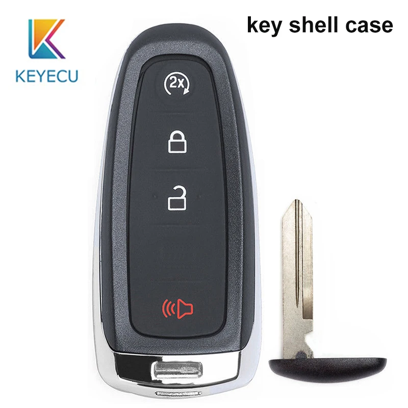 KEYECU Smart Prox пульт дистанционного управления автомобильный ключ чехол с 4 кнопками FOB для Ford C-MAX Explorer Edge Flex Escape M3N5WY8609