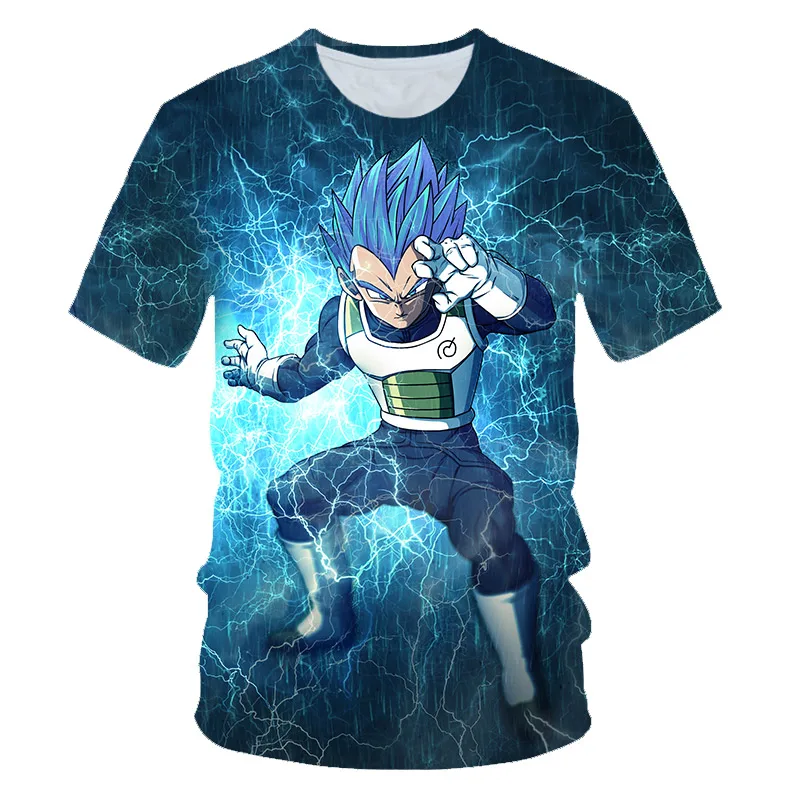 Новое поступление года, крутая футболка с 3d принтом «Goku Dragon Ball Z», летняя модная футболка с короткими рукавами, топы для мужчин, Аниме Драконий жемчуг зет футболки Harajuku Kid - Цвет: picture color