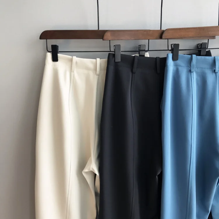 Высокая талия свободные брюки женские элегантные модные женские Pantalones Mujer широкие брюки длиной до щиколотки повседневные брюки Spodnie Damskie