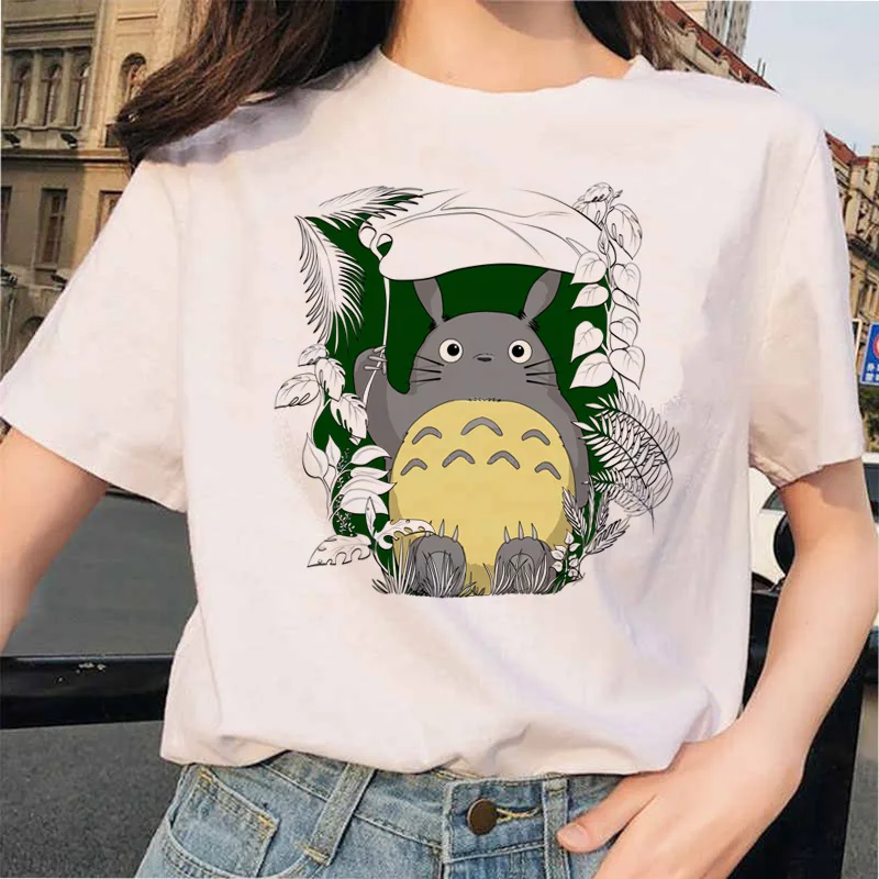 

totoro t shirt women shirts t-shirt top tee Spirited Away Studio Ghibli kawaii 90s Graphic harajuku Miyazaki Hayao basic clothes