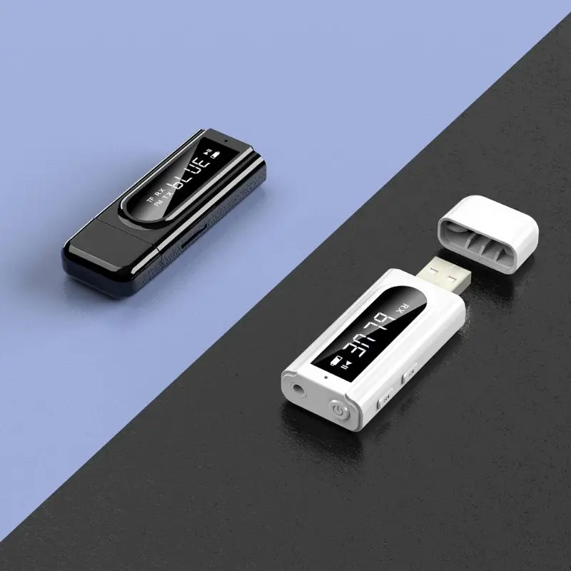 USB FM Bluetooth 5 0 Transmitter Receiver with Display 3 5mm Adapter TF Mp3 Player Card Reader For PC TV Car Speaker Headphone