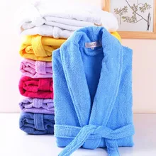 

Men Women 100% Cotton Terry Bathrobe Lovers Solid Towel Sleepwear Long Bath Robe Kimono Femme Dressing Gown Bridesmaid Robes