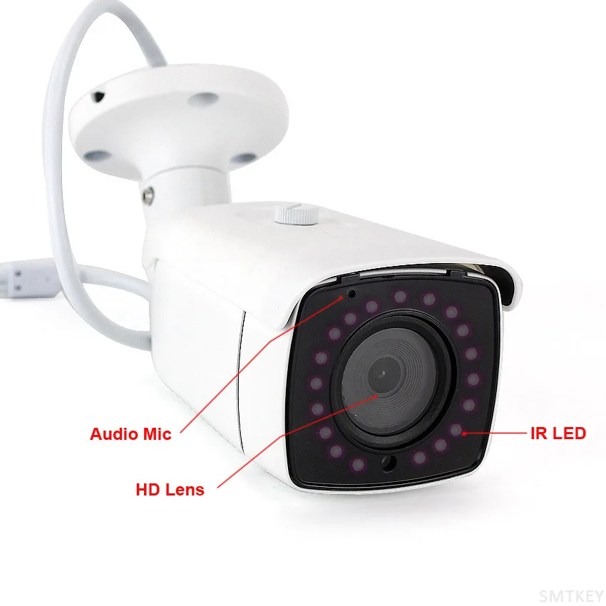 SMTKEY H.265+ Ultra HD 8.0MP 4K POE IPC аудио сетевая ip-камера Onivf Водонепроницаемая наружная камера