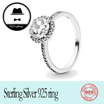 

New original logo authentic 100% 925 sterling silver pan ring for women fashion luxury classic temperament jewelry wedding gift