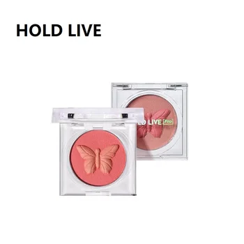 

Hold Live Butterfly Blush Makeup Peach Pink Orange Shimmer Natural Powder Blush For Cheeks Beauty Cosmetics