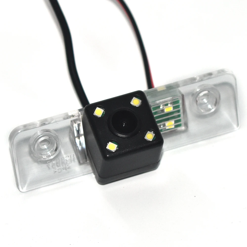ZJCGO CCD HD камера заднего вида для Skoda Roomster 5J Octavia II Combi Scout MK2 - Название цвета: 4-LED