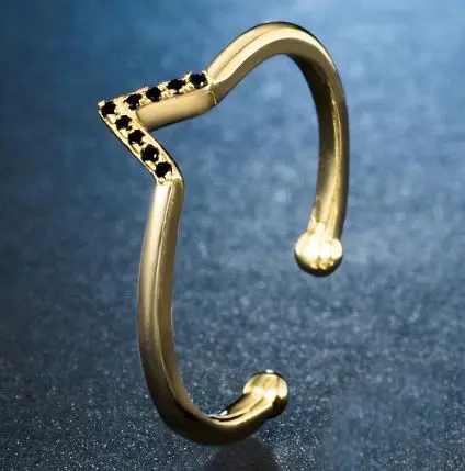 black Zircon ALLNOEL, серебро 925, регулируемые кольца для женщин, циркониевое кольцо с бриллиантом, обручальное кольцо, набор, хорошее ювелирное изделие, романтическое серебро 925, ювелирное изделие - Цвет камня: black Zircon