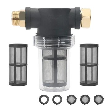 

3/4Inch Garden Hose Filter for Pressure Washer Inlet Water, Sediment Filter Attachment for Outdoor Gardening Water Inlet Filter