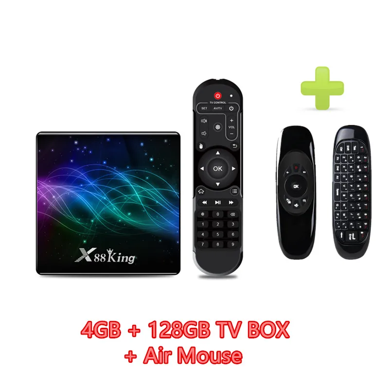 Color TVBOX AirMouse HAAYOT X88 King Smart Android 9,0 ТВ приставка Amlogic S922X 4K ТВ приставка HD 2,4G+ 5G Wifi 1000M LAN USB3.0 Bluetooth 5,0 медиа приставка - Цвет: Color TVBOX AirMouse