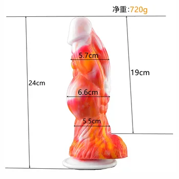 FAAK New Thick Knot Squirting Dildo With Suction Cup Silicone Ejaculate Penis Syringe Anal Massage Sex Toys For Women Masturbate 3