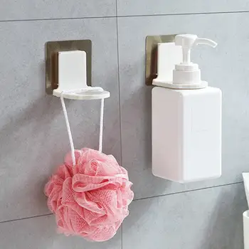 

New Bathroom Shower Gel Liquid Shampoo Bottle Holder Plastic Wall Mount Rack Hanger Toilet kitchen supplies Easy Installation