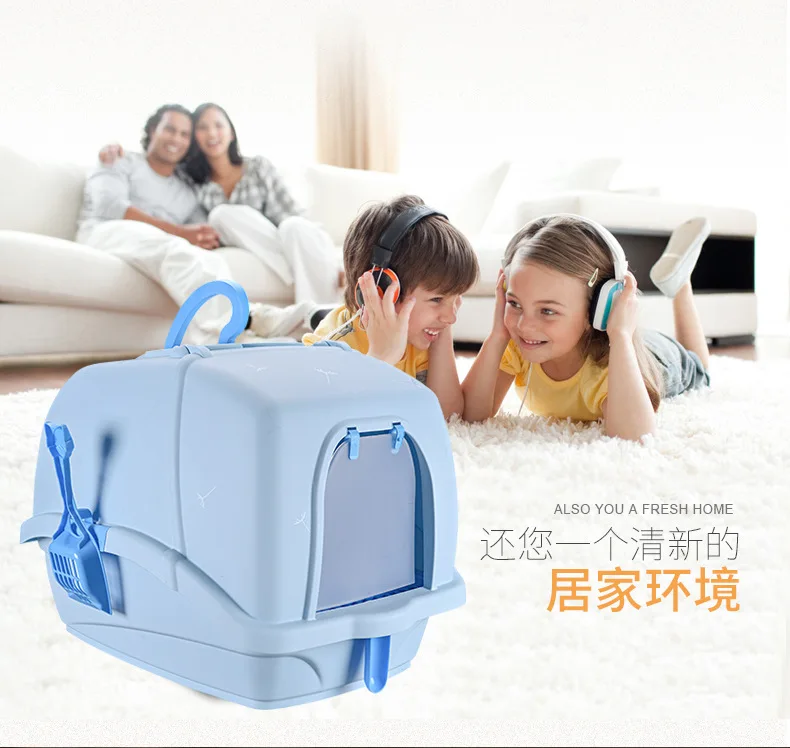 Cat Sand Basin Deluxe Super Size Fully Enclosed Anti-spatter Cat Toilet Bedpan Cat Toilet Training Kit Pet Litter Box Product Cat Sand Basin Deluxe Super Size Fully Enclosed Anti-spatter Cat Toilet Bedpan Cat Toilet Training Kit Pet Litter Box Product