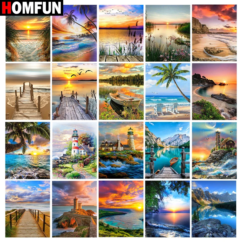 Full Square/Round Drill 5D DIY Diamond Painting Sea beach landscape 3D Embroidery Cross Stitch Home Decor diamond painting,diamond painting accessories,diamond painting sealer,diamond painting stickers,diamond painting pen,diamond painting accessory box,diamond painting coasters