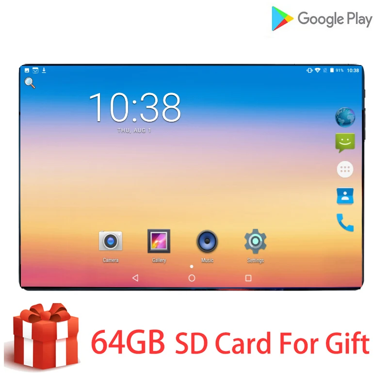  2020 Hot Global Version 10 inch Tablet PC Octa Core 6GB RAM 128GB ROM 4G LTE Android 9.0 WiFi 1280*