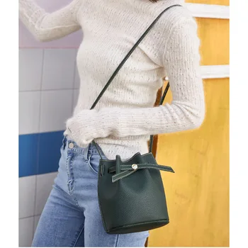 

Women's Bag 2020 New Style Bag Fashion Cross-Body Shoulder Bag Open Bucket Bag