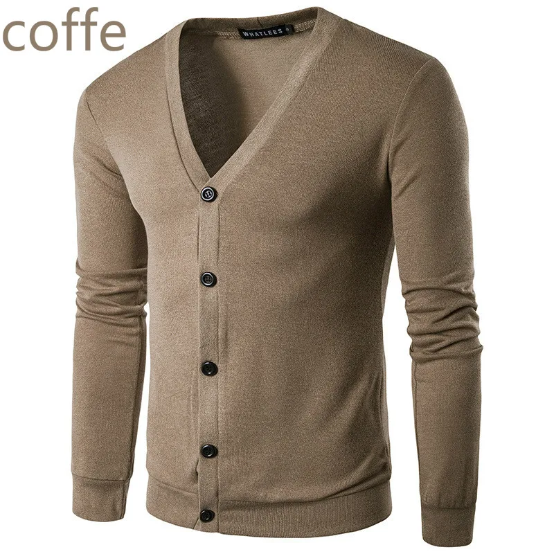 ZOGAA nuevo suéter de marca de los hombres de cuello en V sólido Slim de punto suéteres Cardigan hombre 2019 Otoño Invierno moda Casual abrigos