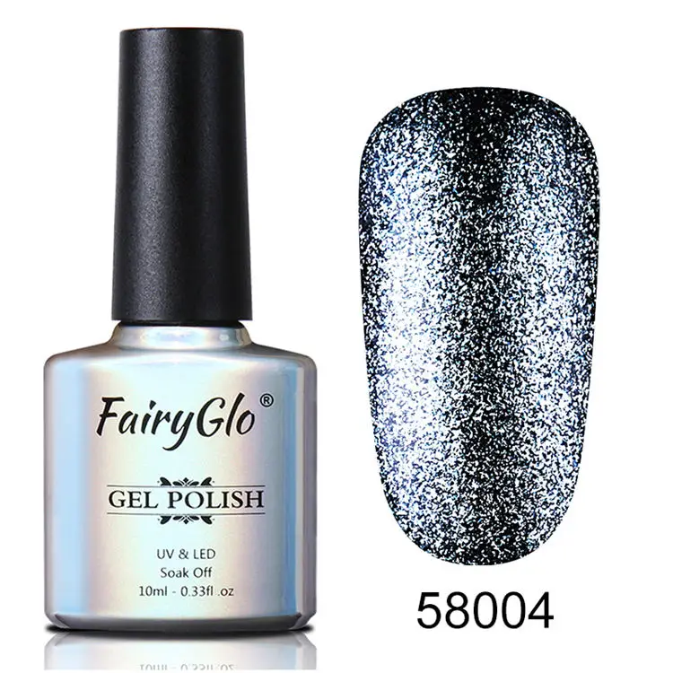 BJJ58004 FairyGlo 10 мл Гель-лак с блестками Гибридный лак для маникюра ногтей, полустойкое к полу Перманентный лак для ногтей УФ Гель-лак био-Гели Soak Off Nail Art Эмаль - Цвет: BJJ58004