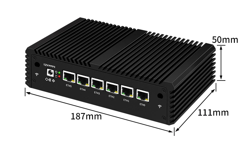 6 LAN Mini PC In-tel Core i3i5i7 CPU 4GB/16GB/32GB RAM 1T SSD Firewall VPN Router Pfsense Industrial Computer Network Server