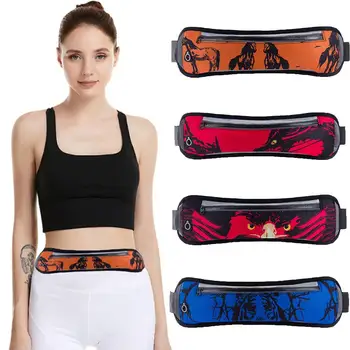 

Running Belt Pocket Waterproof Elastic Waist Bag Phone Cards Money Storage Pouch for Runners Athletes Men Women