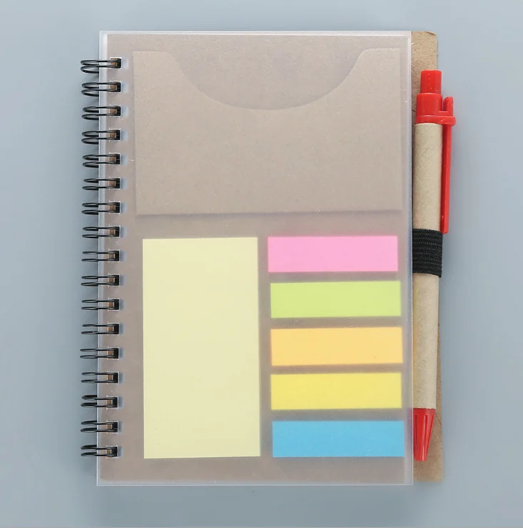 PP катушка креативный Post-it комбинированный блокнот с ручкой реклама бизнес блокнот из крафт-бумаги - Цвет: Brown