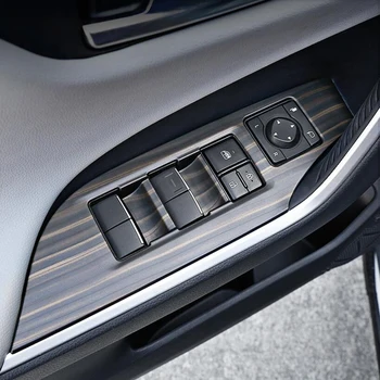 

Car Window Motor Door handle Armrest Cover Sticker for Toyota RAV4 RAV 4 XA50 50 2019 2020 Car Interior Peach Wood Decoration