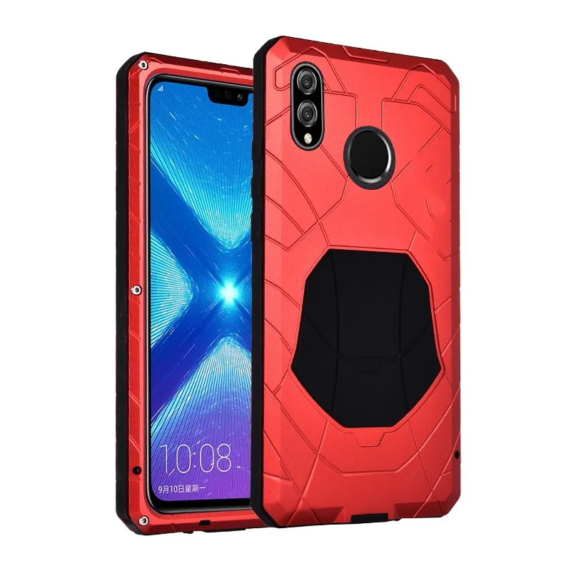 Imatch для samsung Galaxy A50 A70 A80 A90 чехол для телефона твердый алюминиевый металлический чехол из закаленного стекла сверхпрочный противоударный - Цвет: Red