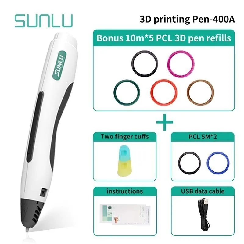 SL-400A 3D печать Ручка Поддержка 1,75 мм низкая температура PCL нити детей Scribble 3D ручки Исследуйте интеллектуальные игрушки