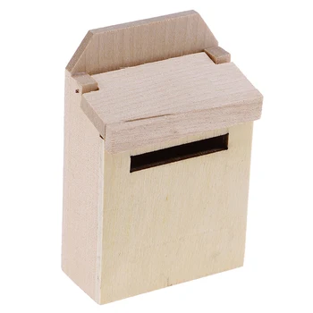 

New 1/12 Dollhouse Miniature Mini Wooden Mailbox Furniture Model Toys