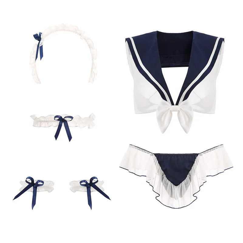 

School Girl Costume Role Playing Temptation Sailor OL Erotic Underwear Cute Pure Student Miniskirt Uniform Sexy Bra and Panty