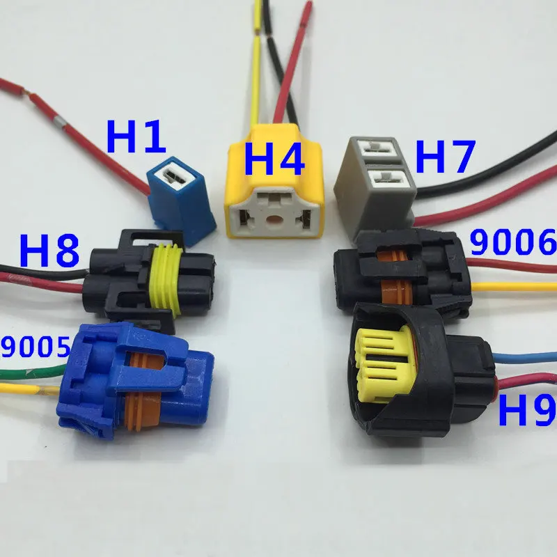 

Подходит для автомобильных противотуманных фар H1 H4 H7 H8 H9 H11 9005 9006, штепсельная Вилка для противотуманных фар, устойчивый к высоким температурам, патрон для лампы