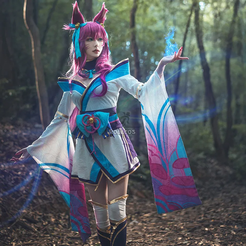 ROLECOS LOL Spirit Blossom Ahri Cosplay Costume Game LOL Ahri