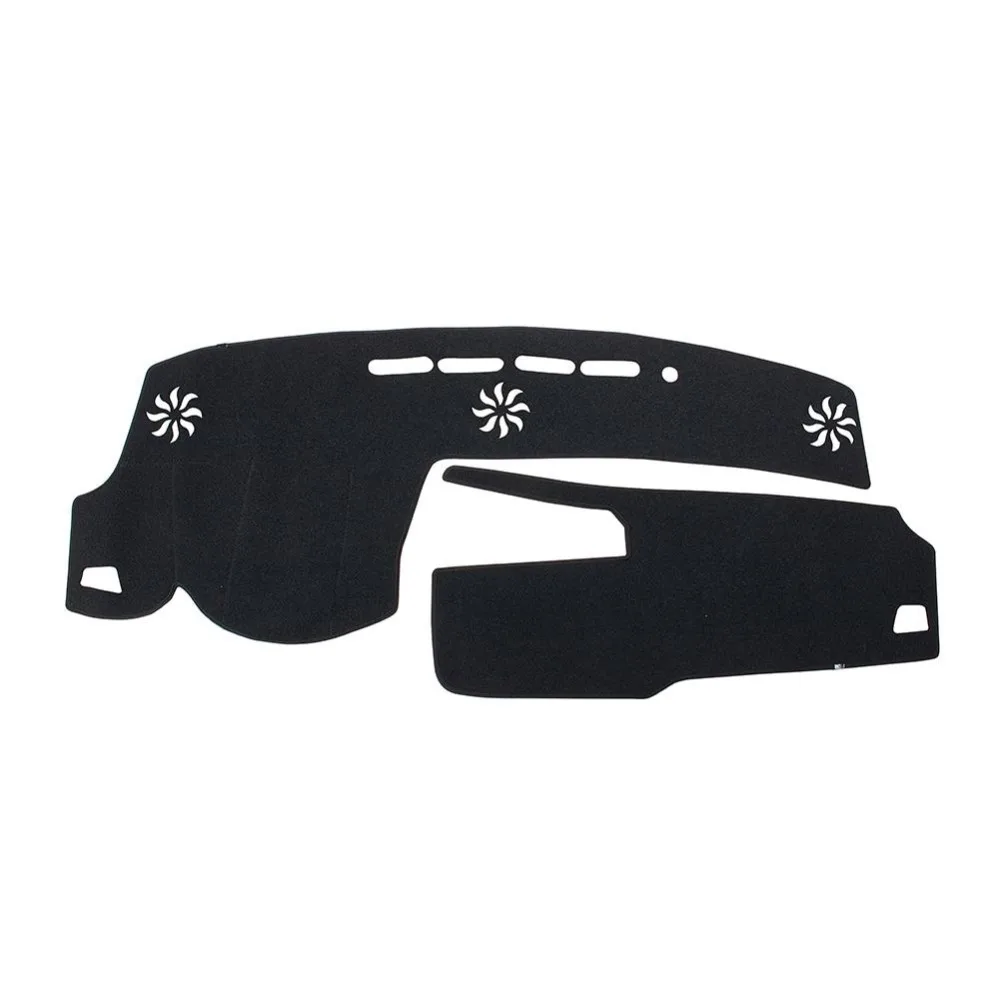 Black Dashboard Cover Double Anti-Skid Car Dashboard Protector Automobile Interior Accessories Carpet Dash Mats For- RX