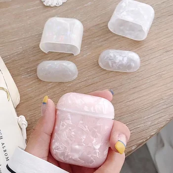 

Luxury Marble Pattern Bluetooth Earphone Cse Cute Silicone For Airpod 1/2 Cover Headphone Charging Bag for Airpods