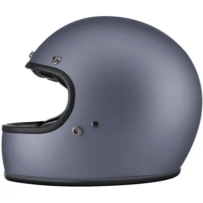 Серый AMZ мотоциклетный шлем Полнолицевой шлем для мотокросса Retrol rbike Riding Racing Casco Moto с точечной сертификацией - Цвет: Серый