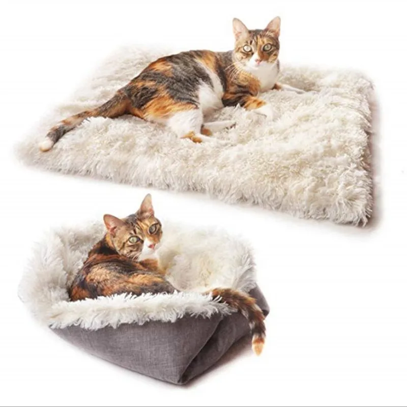 

Winter Dog Bed Mat Thicken Pet Cushion Blanket Warm Puppy Sleeping Cover Towel Cat Fleece Beds For Small Large Cats Pad