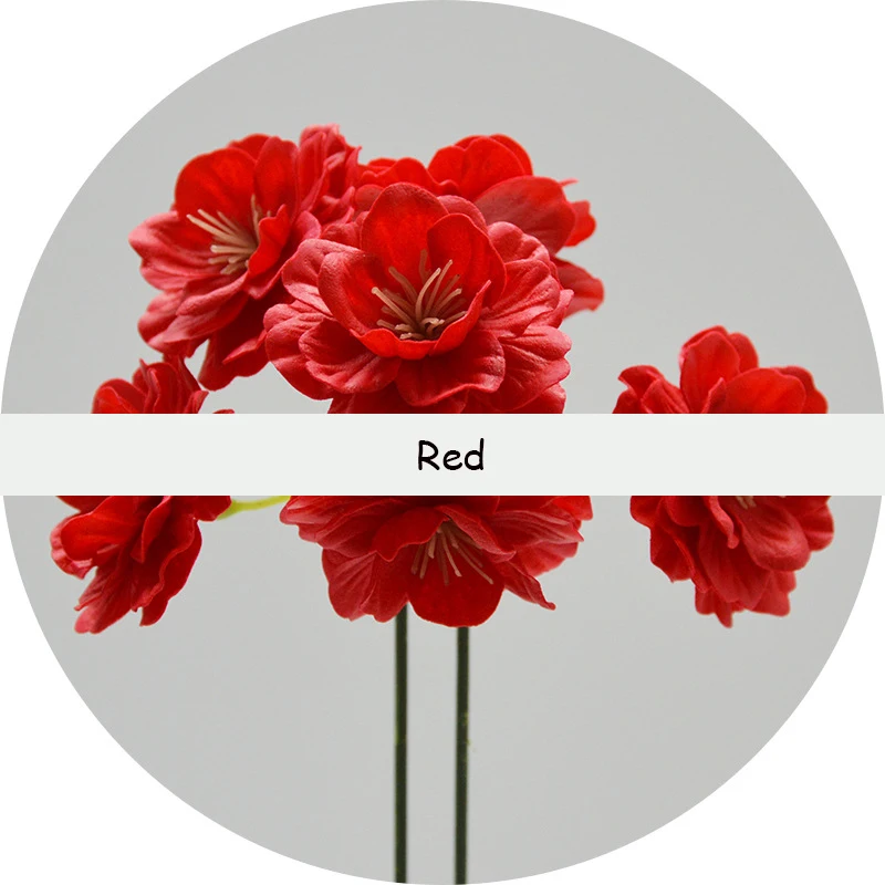 red 50 шт. Дешевое мыло вишневые цветы головы Романтическая свадьба день Святого Валентина подарок свадебный банкет украшение дома ручной цветок искусство - Цвет: red