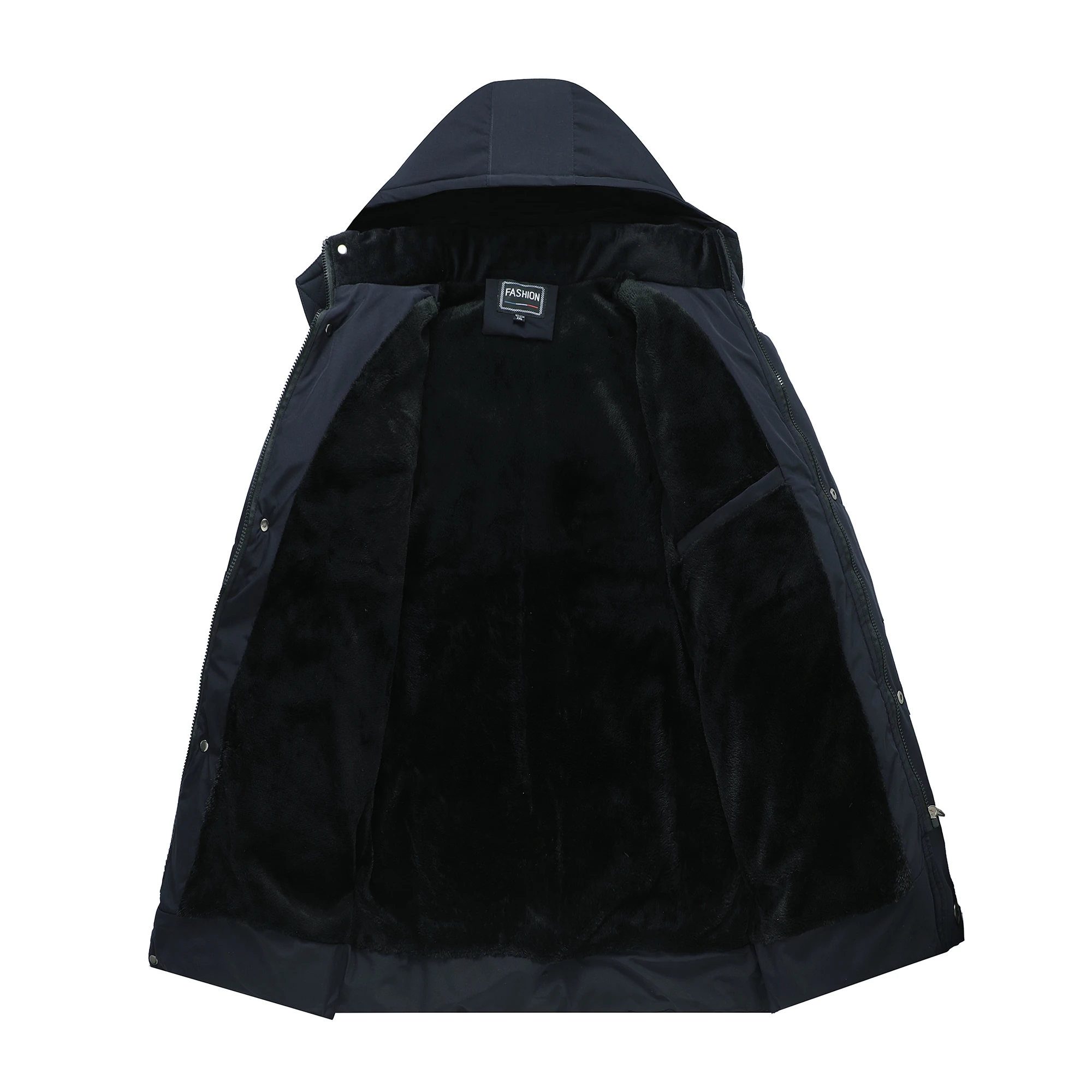 Зимняя мужская флисовая куртка-бомбер, брендовые толстовки черного и темно-синего цвета, мужское пальто, Повседневная Уличная одежда, подарок для отца, размер XL-5XL; YA507
