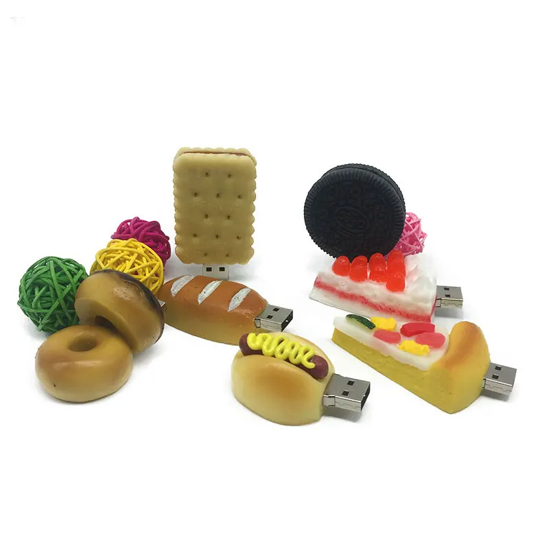 

usb flash drive 128gb memory usb 2.0 16gb 4GB 8GB pendrive 16GB 32GB 64GB wholesale usb memory stick Pizza food series pen drive